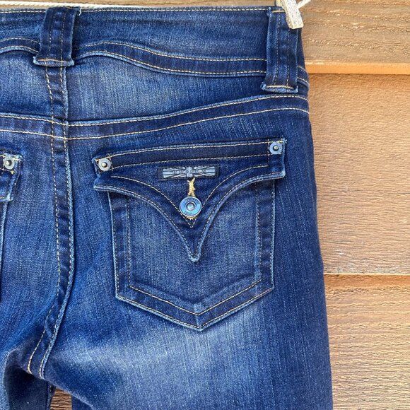 Hudson Womens Bootcut Dark Blue Jeans Size 28 Stretch Denim - Picture 10 of 12